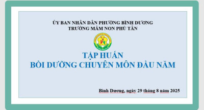 Trường Mầm non Phú Tân tổ chức tập huấn bồi dưỡng chuyên môn đầu năm học 2025-2026