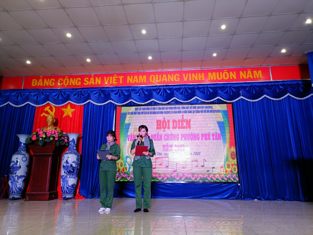 Trường MN Phú Tân tham gia Hội diễn văn nghệ quần chúng Phường Phú Tân năm 2022