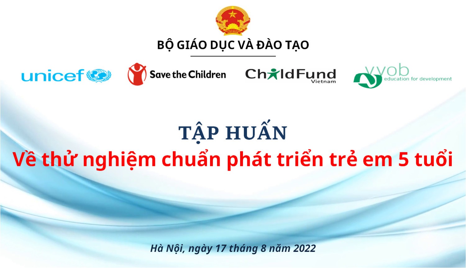 Tập huấn về việc thử nghiệm chuẩn phát triển trẻ em 5 tuổi