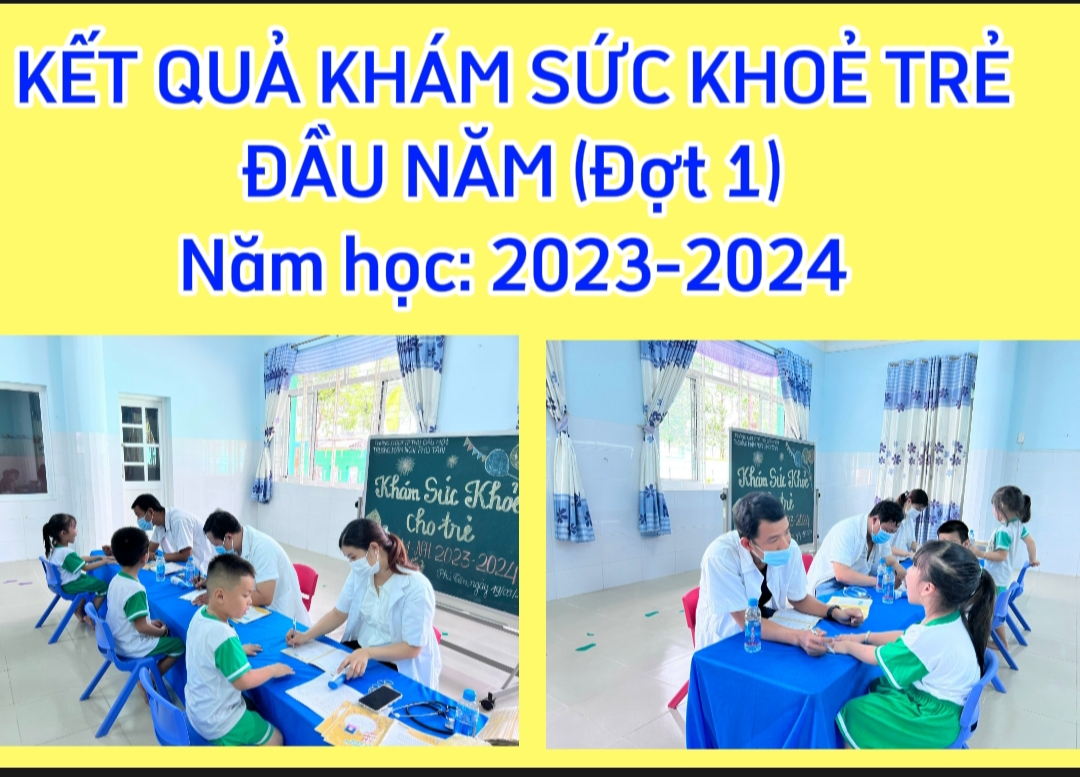 KẾT QUẢ KHÁM SỨC KHỎE TRẺ ĐẦU NĂM  (Đợt 1 - NH: 2023-2024)