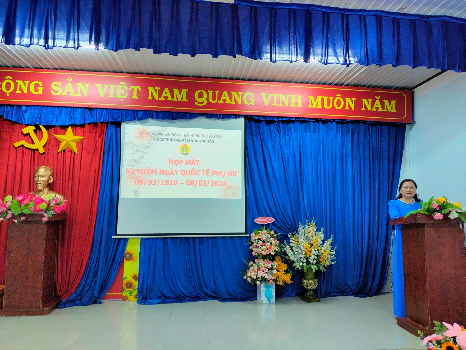 Trường mầm non Phú Tân kỉ niệm 114 năm ngày Quốc Tế Phụ Nữ 8/3 (8/3/1910 – 8/3/2024).