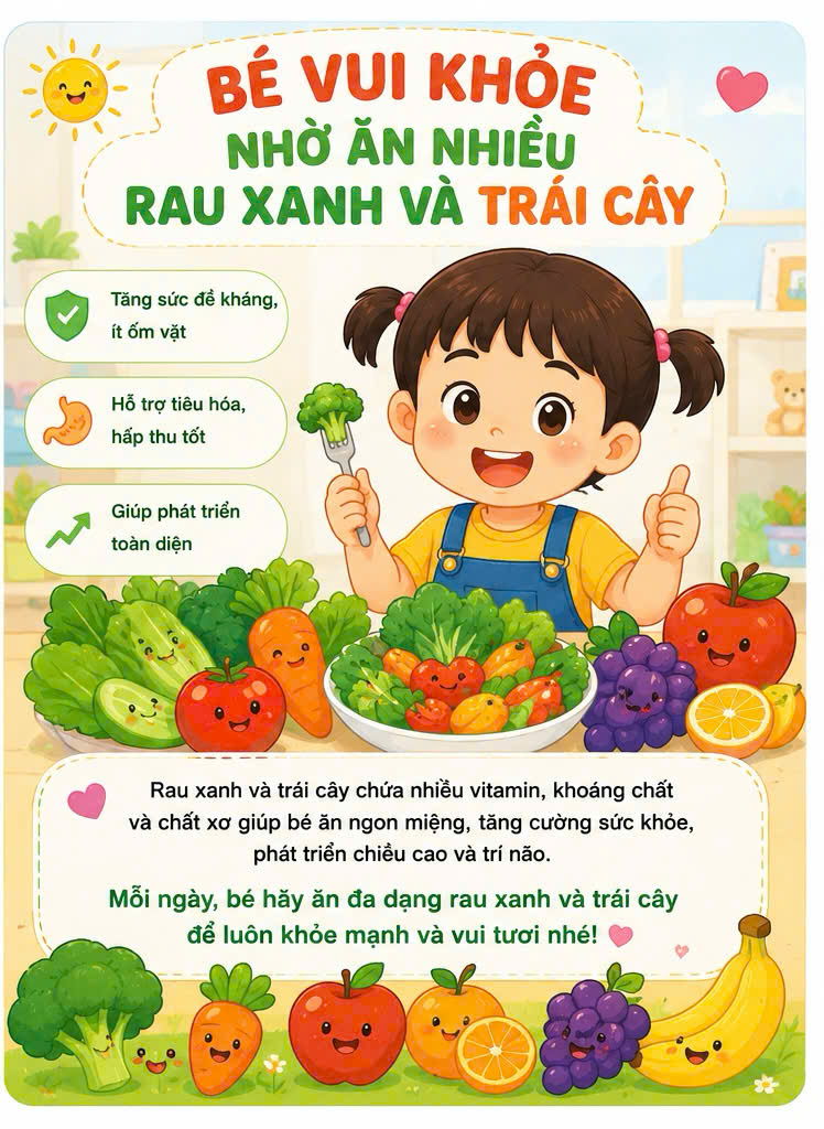 Lựa  chọn rau cho trẻ